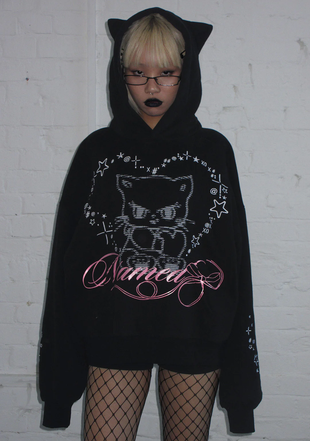 404 ERROR KITTY HOODIE BLACK - Image 2