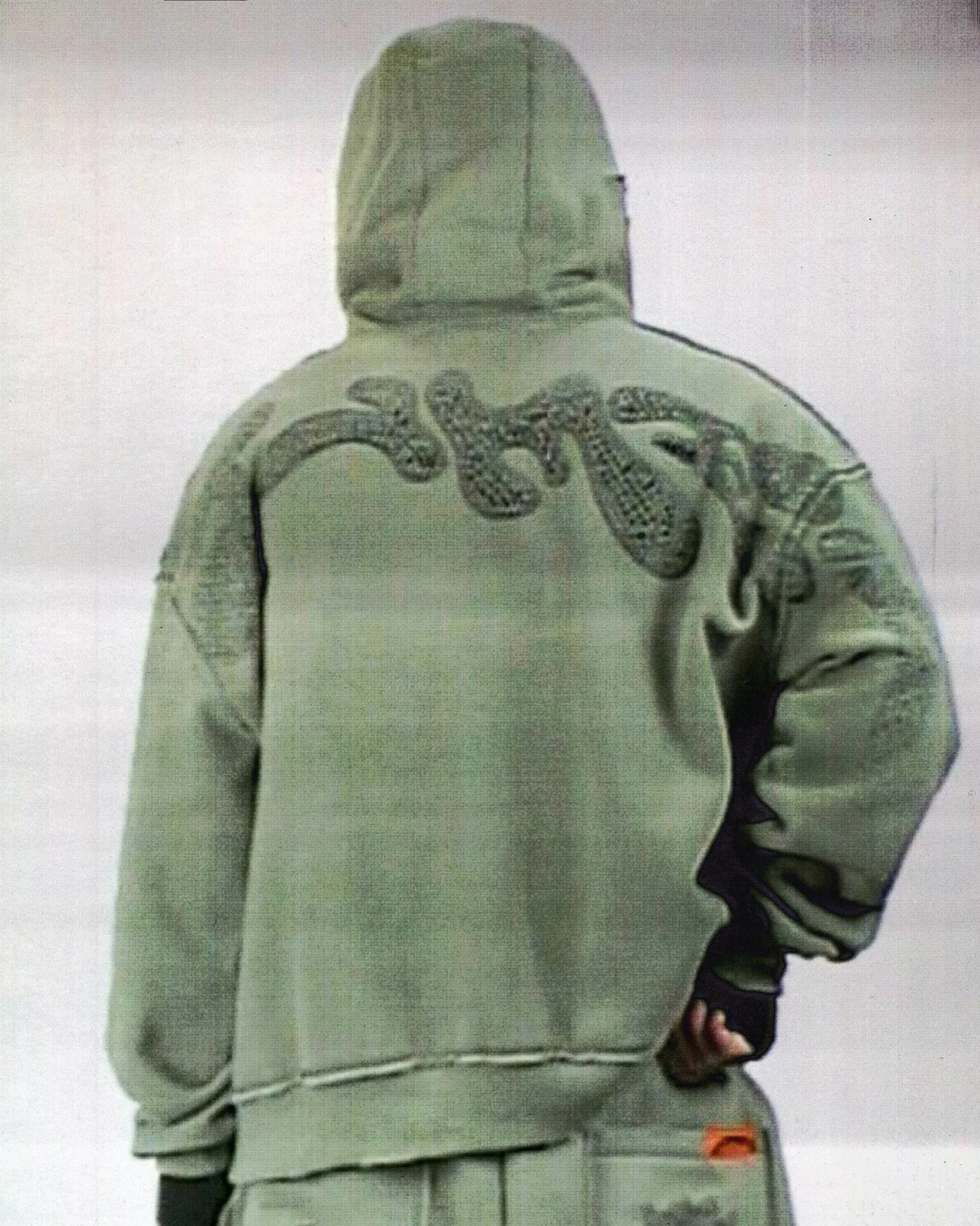 DIGI MASCOT ZIP HOODIE KHAKI - Image 3
