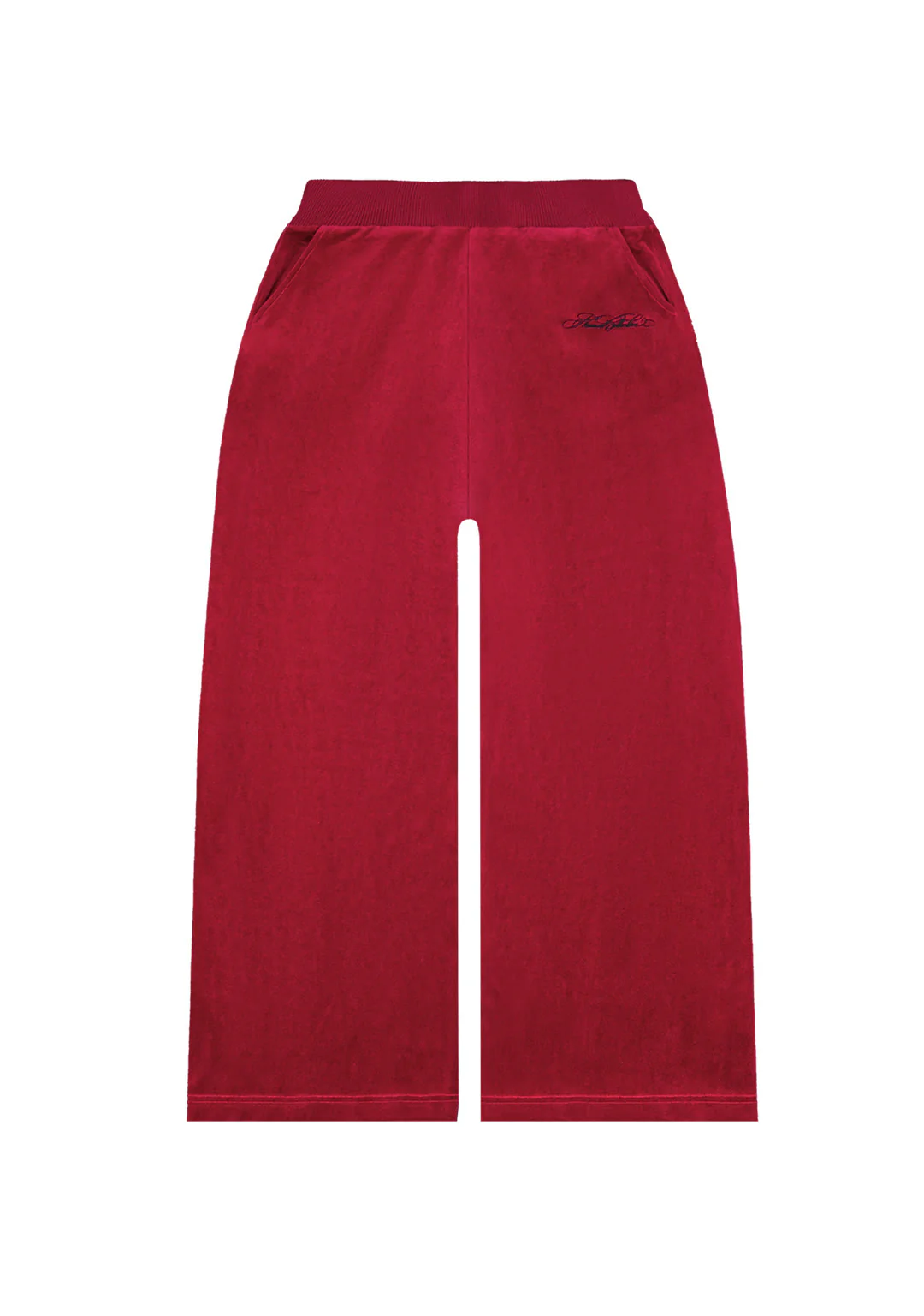 REBEL VELOUR SWEATPANTS DARK RED - Image 6